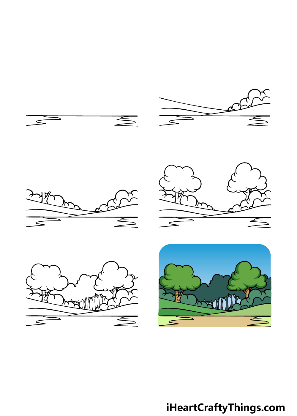 Harry Potter Book Pages Printable – line landscape drawings easy mountain landscape drawing