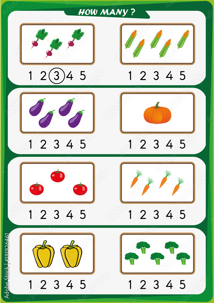 Online Tv 3 Live – Worksheet for kindergarten kids, count the number of objects, learn the …
