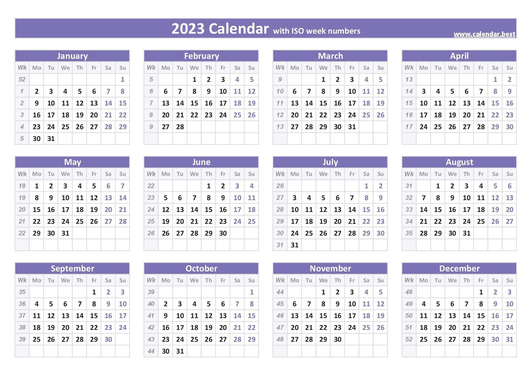 Kreatives Bild zu Printable Calendar 2023 Printable Calendar 2023 Bildidee