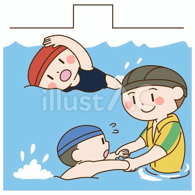 Wetter Morgen Hamburg Harburg – 水泳をする子どもたち stock vector
