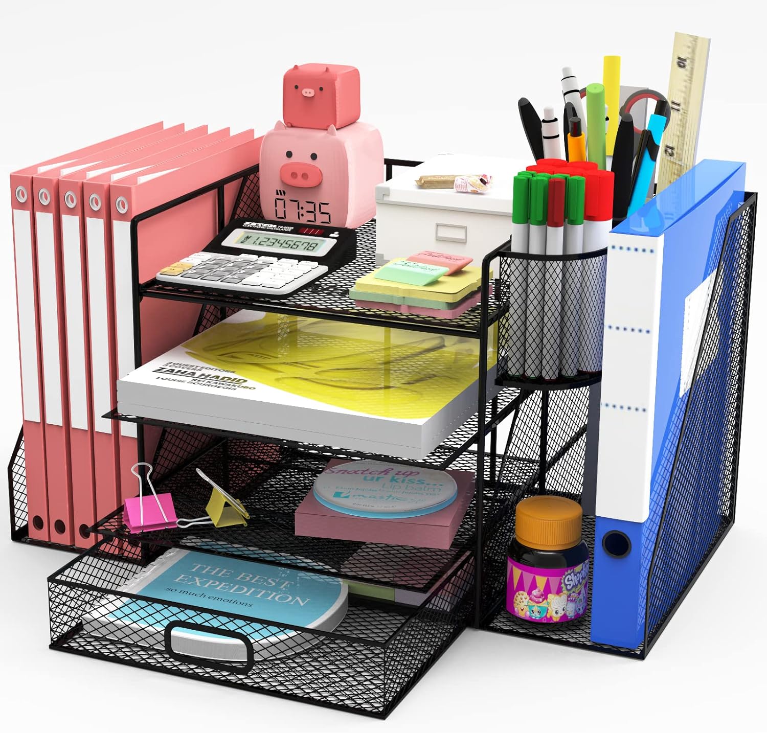 Hundred Acre Wood – Amazon.com: navmen desk organizer with file holder,4 tier metal mesh …