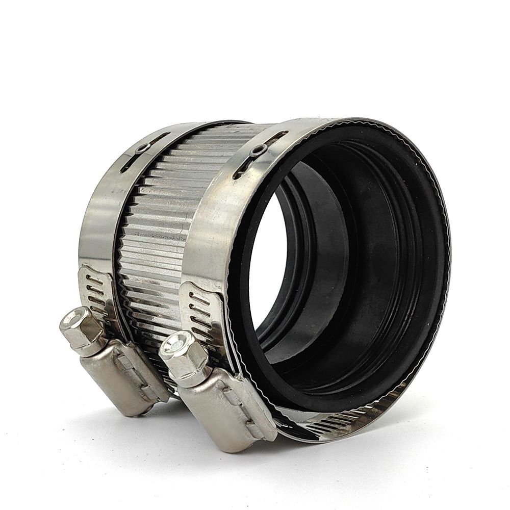 Kreatives Bild zu Type a No-Hub Flexible Pipe Coupling with EPDM Rubber - Clamp and No Type a No-Hub Flexible Pipe Coupling with EPDM Rubber - Clamp and No Illustration