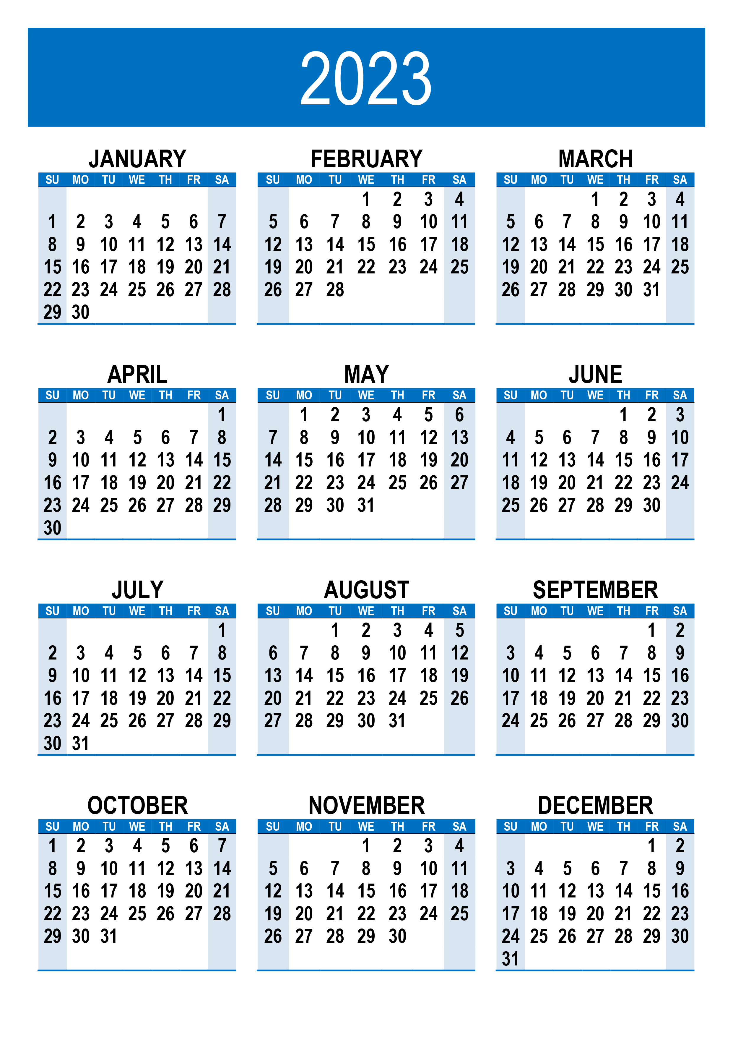 Kreatives Bild zu Printable Calendar 2023 Printable Calendar 2023