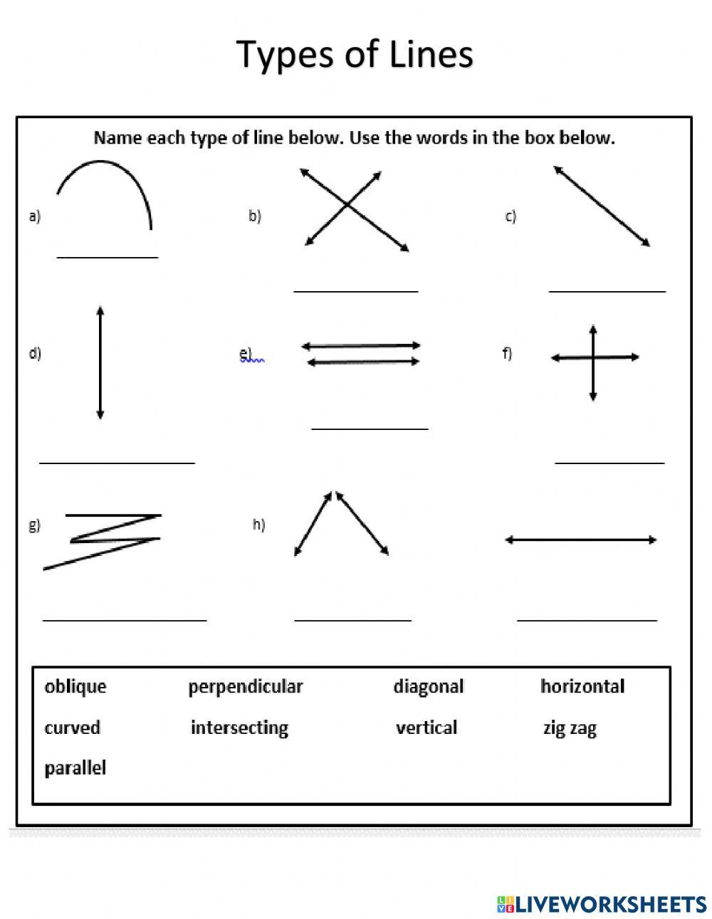 Wetter Birrfeld 7 Tage – types of line worksheet