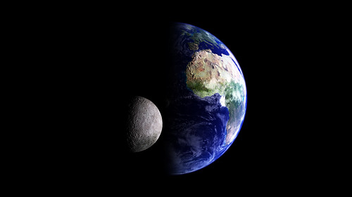 Halle/saale Wetter – moon and earth in space image