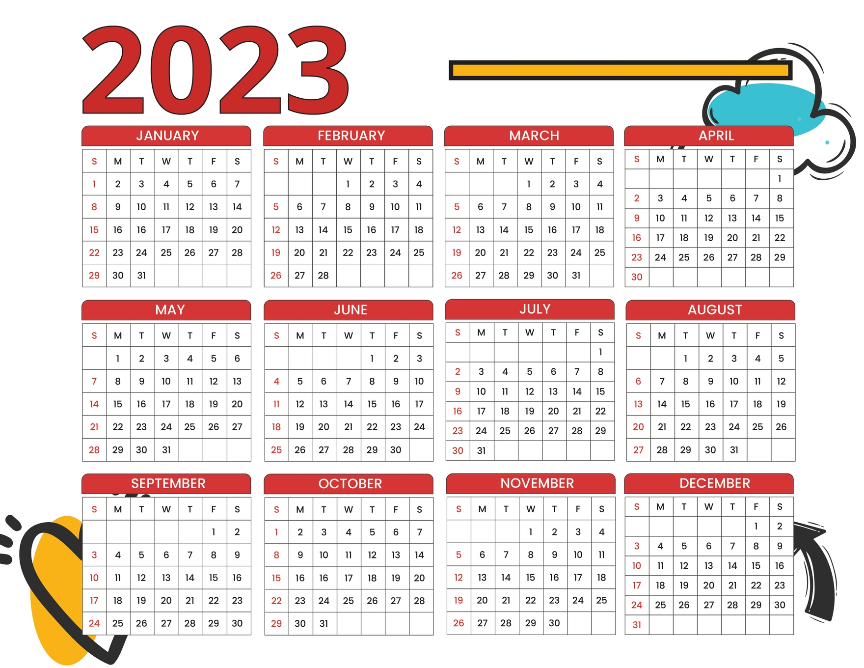 2023 Santa Fe Control Panel – Printable calendar 2023