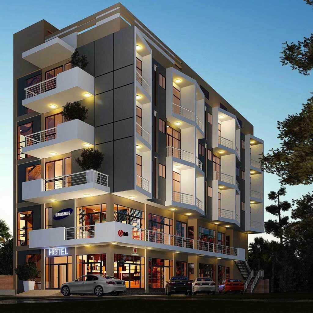 Kreatives Bild zu Hotel exterior design Foto zu Hotel exterior design