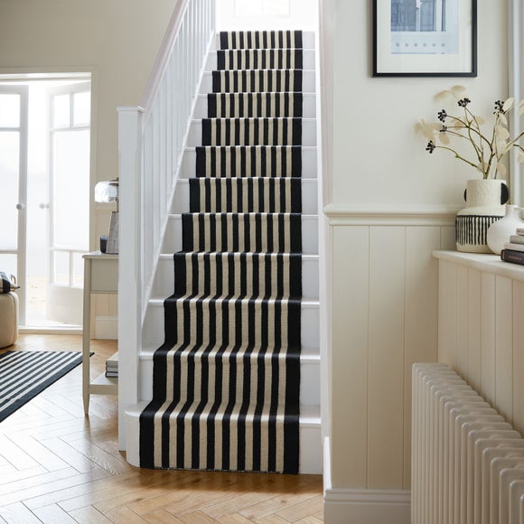 Beatrice Striped Textured Wool Stair Runner by Dunelm ufurnish.com