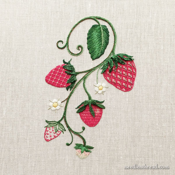 Hundred Acre Wood Map – Embroidered strawberries part 7: last touches & finished