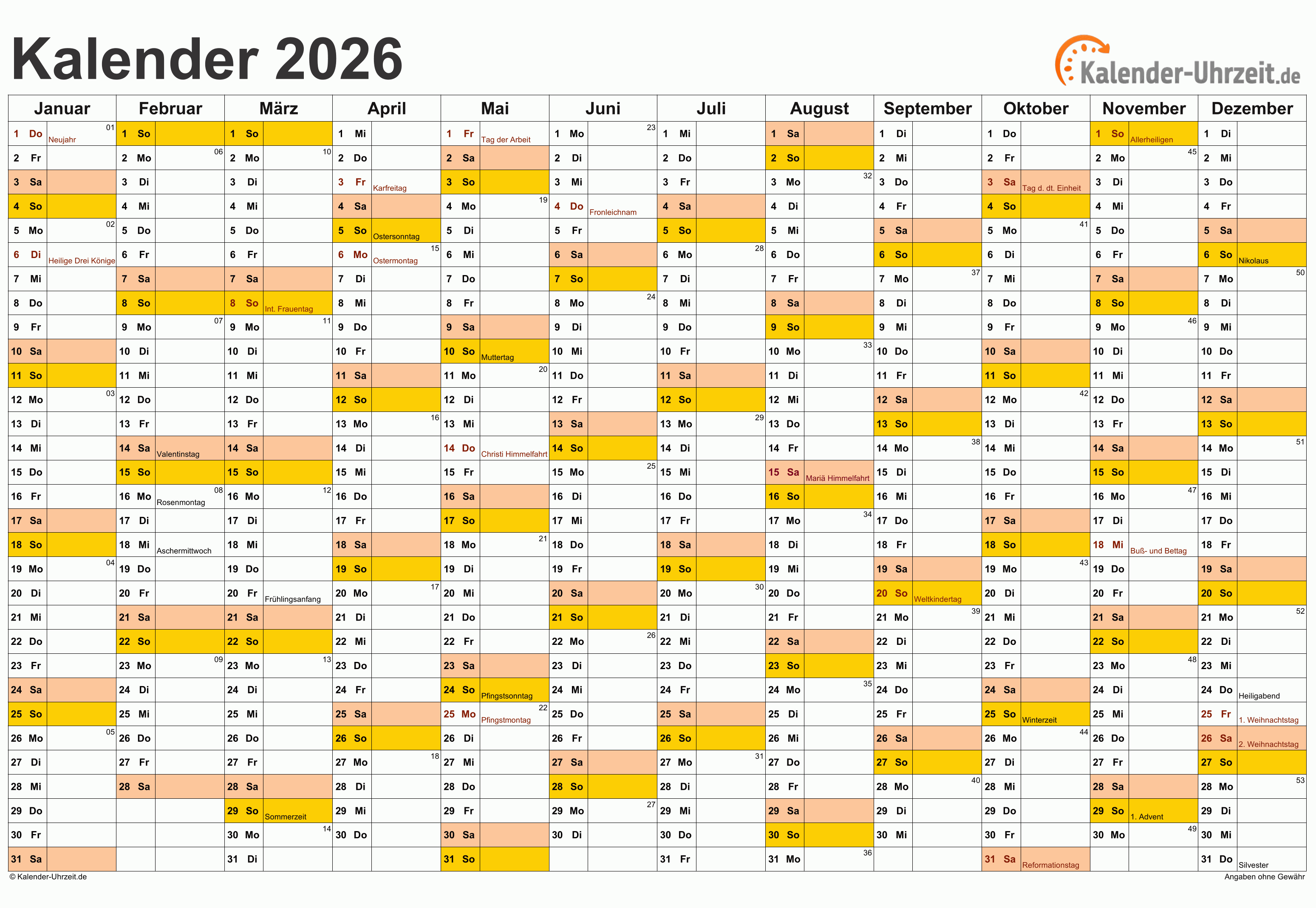 Kreatives Bild zu Calendar 2026 Zum Ausdrucken Kostenlose Calendar 2026 Zum Ausdrucken Kostenlose Motiv