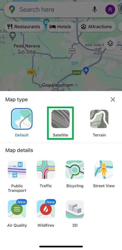  How to Start Google Maps in Satellite View - GeeksforGeeks Bildidee 