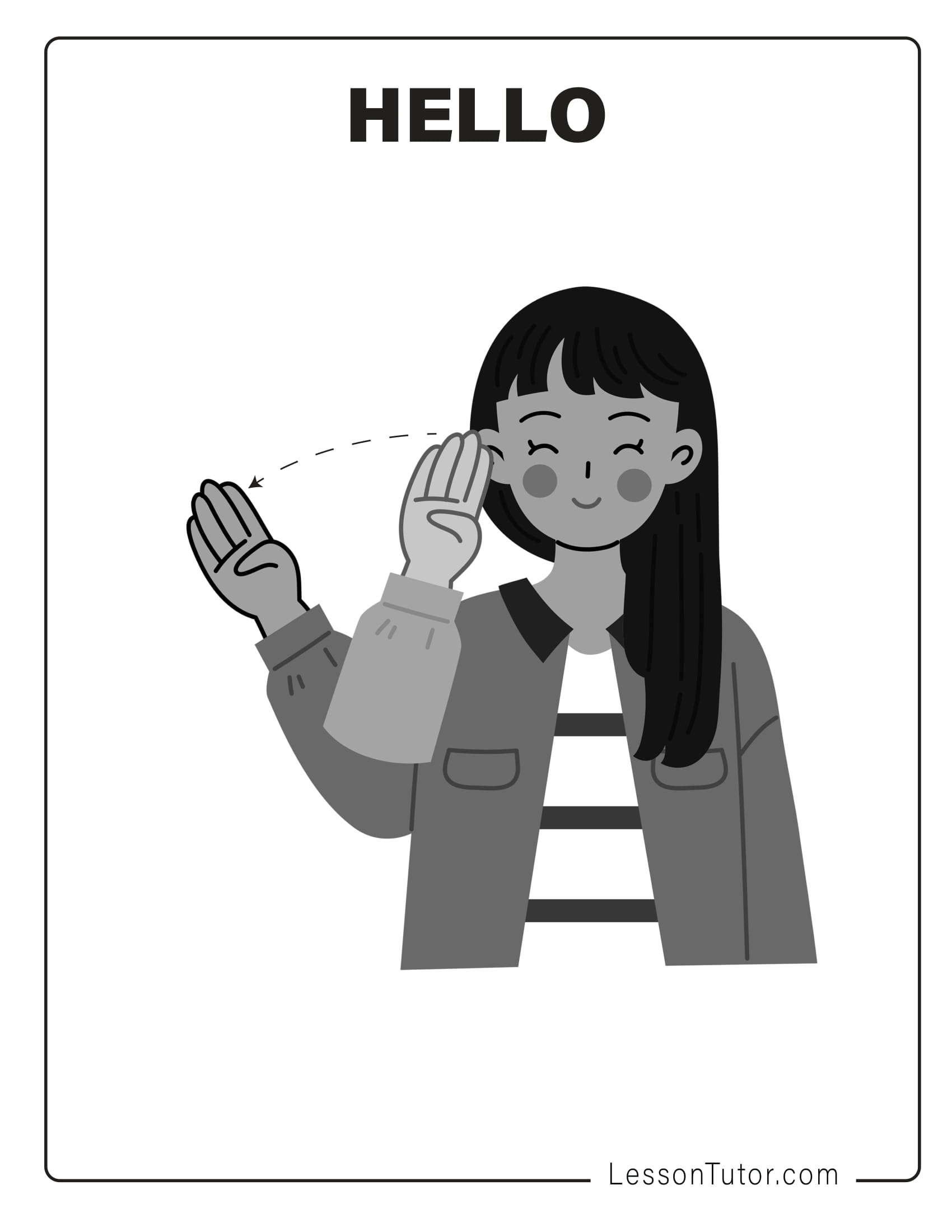 Kreatives Bild zu Sign Language- Greetings - Free Coloring Pages, PDF Printables and Foto zu Sign Language- Greetings - Free Coloring Pages, PDF Printables and