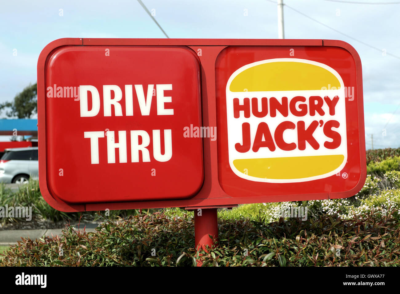 Hungry Jack's Burger King Australian fast food chain meal drive thru Foto & Idee Hungry Jack's Burger King Australian fast food chain meal drive thru Bildidee