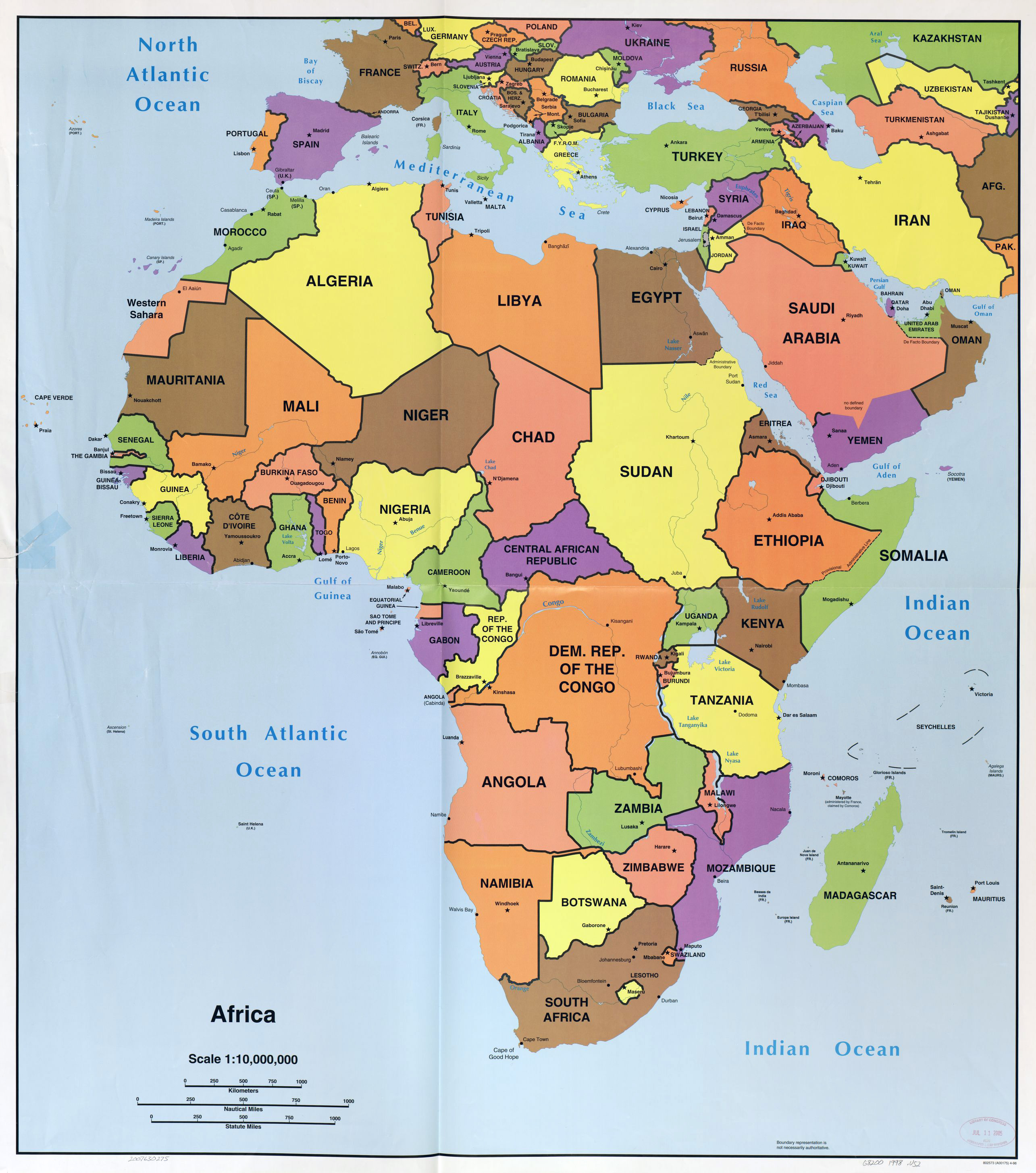  Printable Map Of Africa With Countries And Capitals - Free Printable Motiv 