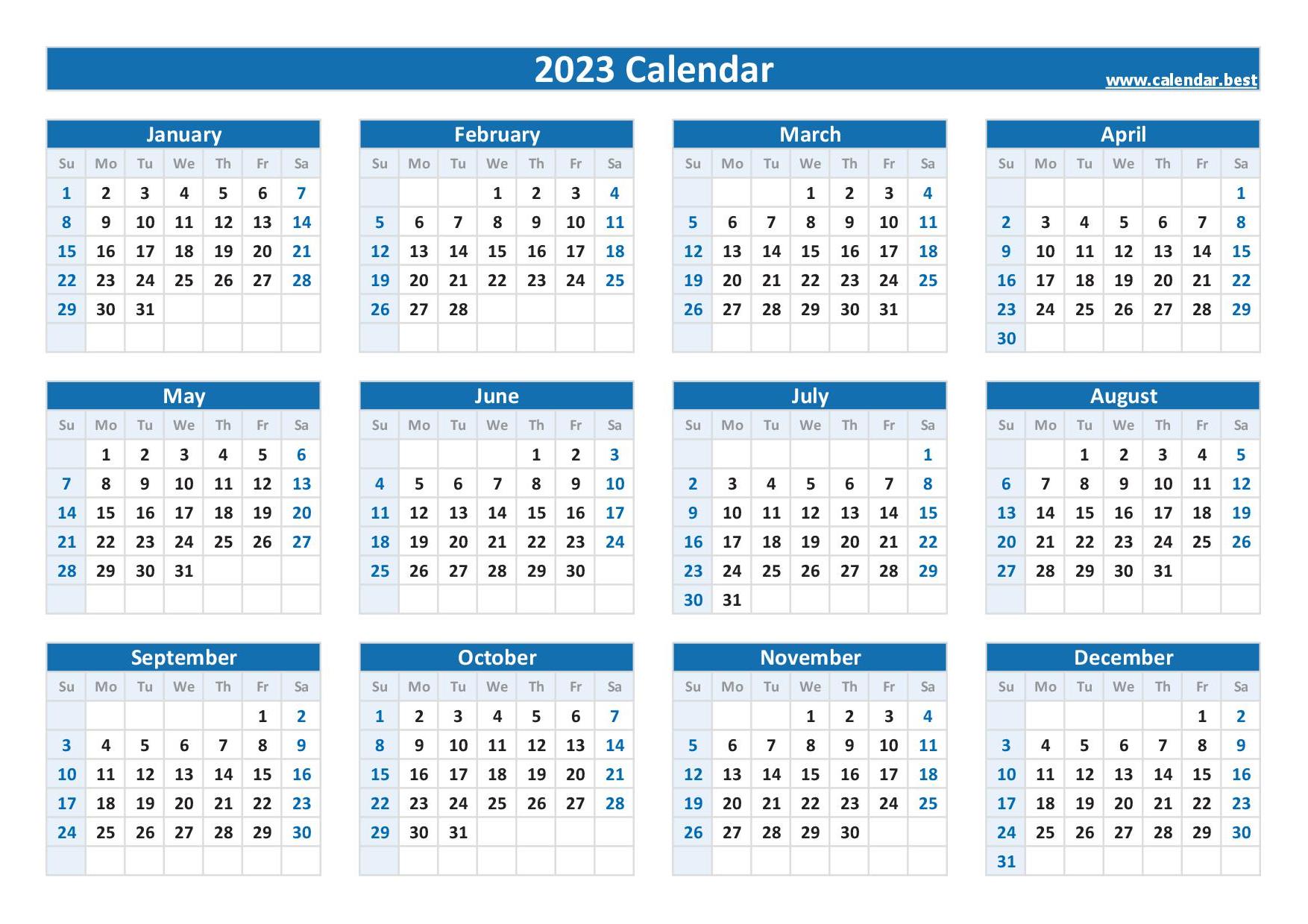 Vorlage: 2023 calendar with week numbers 2023 calendar with week numbers Bildidee