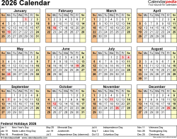 2026 Calendar - 21 Free Printable Microsoft Excel Templates Foto & Idee Foto zu 2026 Calendar - 21 Free Printable Microsoft Excel Templates