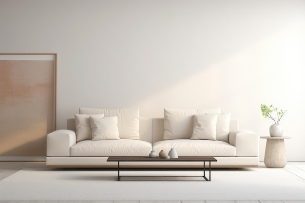 Premium Photo Modern Minimal clean clear contemporary living room Bildidee