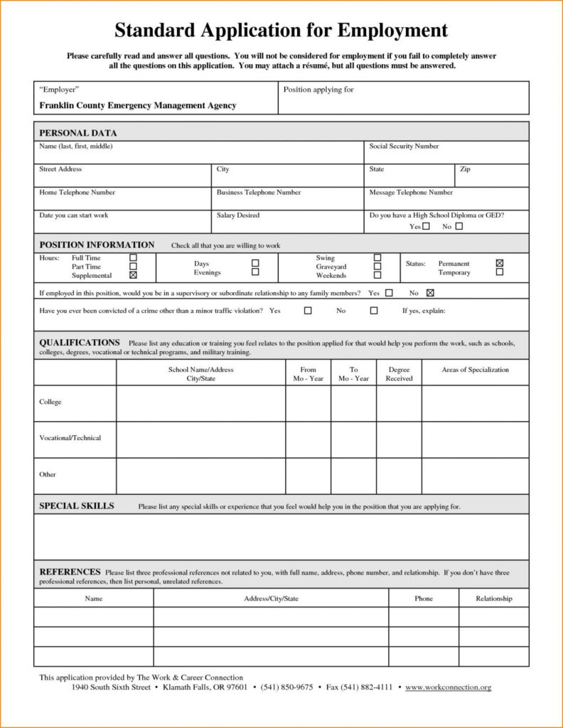 Standard Employment Application Form Printable Pdf - Printable Form 2024 Bild & Inspiration Standard Employment Application Form Printable Pdf - Printable Form 2024 Motiv